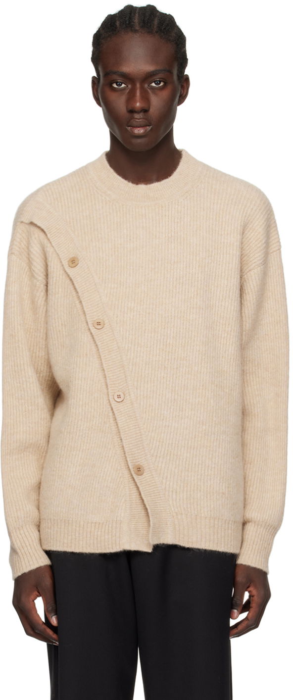 Cветр Jacquemus Le Chouchou 'Le Cardigan Pau' Cardigan бежевий | 24E245KN109-2343