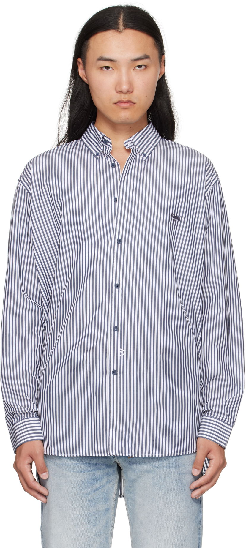 Сорочка Ksubi Ksubi KSignature Long Sleeve Shirt Синій | MFA25SH020