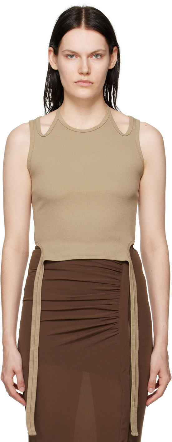 Безрукавка Dion Lee Dion Lee Halter Tie Tank Top бежевий | A3438F21