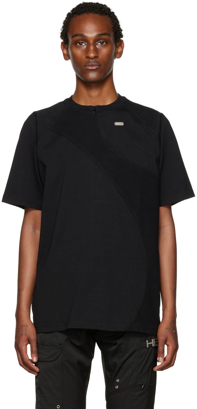 Футболка HELIOT EMIL Paneled T-Shirt чорний | HE_M_09_031_C01_BLK01