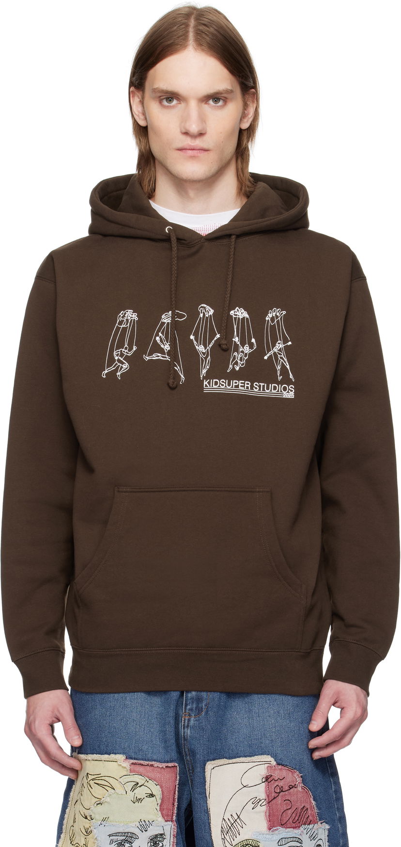 Світшоти KidSuper KidSuper String Puppet Hoodie Коричневий | SS25-HD-02