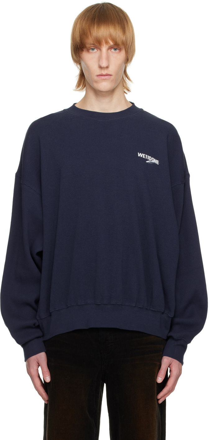 Cветр We11done Designer Basic Sweatshirt Синій | WD-TS3-22-798-U-NV, 0