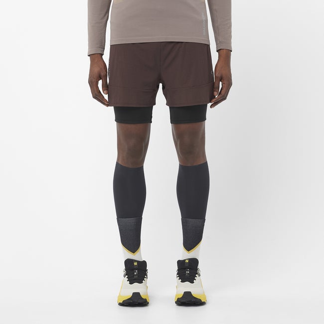 Шорти Salomon Sense Aero 2-in-1 Running Shorts Коричневий | LC2614600, 0