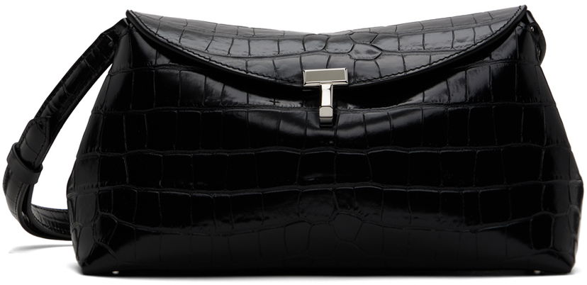 Сумка TOTEME TOTEME T-Lock Croc-Embossed Clutch чорний | 243-WAL944-LE0076