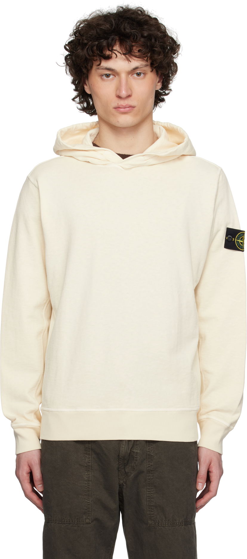 Світшоти Stone Island Stone Island Malfilé Fleece Hoodie бежевий | K1S15 6100037 S0060