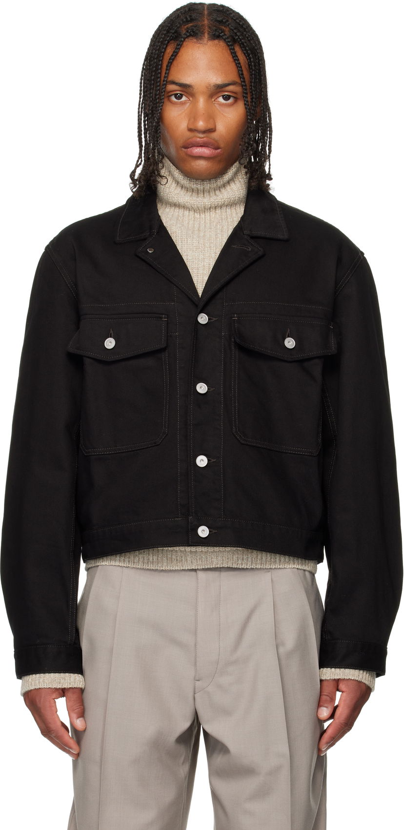 Куртка LEMAIRE LEMAIRE Denim Trucker Jacket чорний | OW1188 LD1055