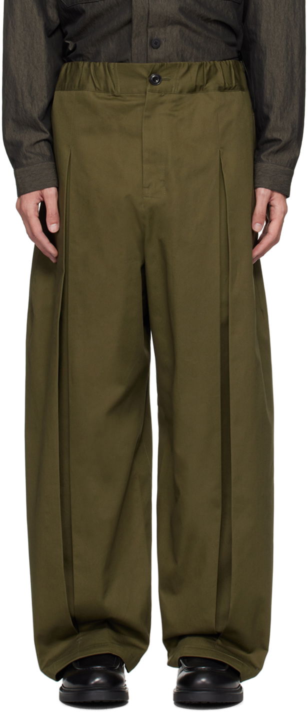 Штани sage NATION Sage Nation Box Pleat Trousers Зелений | S011 BOX PLEAT TROUSER