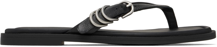Догляд за взуттям rag & bone Rag & Bone Gia Leather Thong Sandals чорний | WFF25SF1003LE03