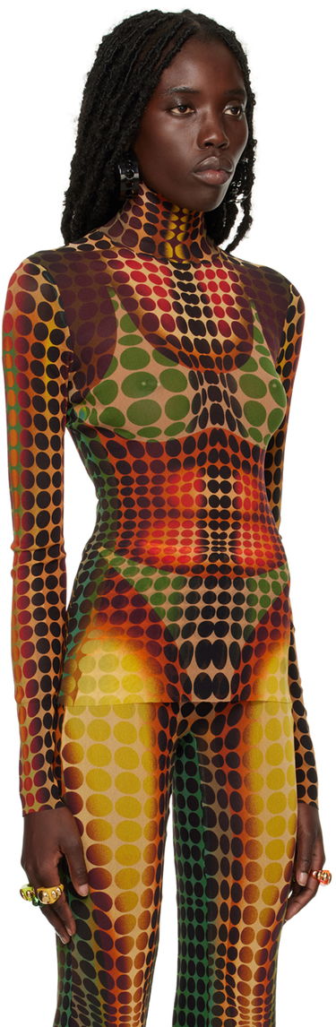 Cветр Jean Paul Gaultier Gaultier Dots Print Turtleneck Top Різнокольоровий | 22/09-U-TO049-T521, 1