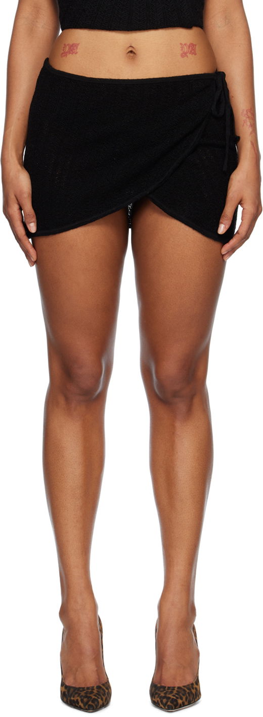 Спідниця Miaou Miaou Cleo Wrap Miniskirt чорний | 4026CRWBLK