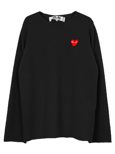 Cветр Comme des Garçons PLAY Red Heart Crewneck чорний | AZ N068 051 1