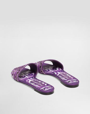 Аксесуари Dolce & Gabbana Dolce & Gabbana Embroidered Slides Фіолетовий | CQ0571AV804I03TN, 2