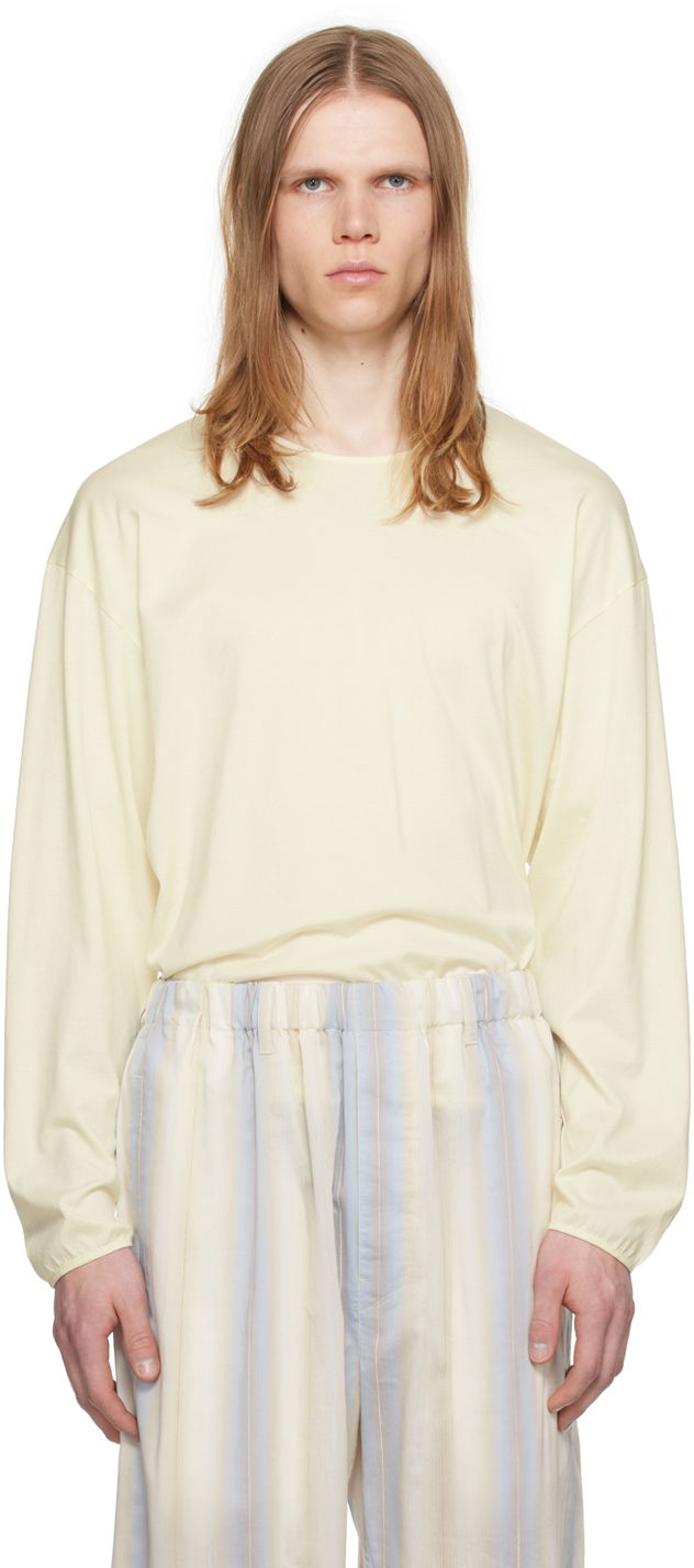 Футболка LEMAIRE Relaxed Long Sleeve T-Shirt Жовтий | TO1182 LJ1018