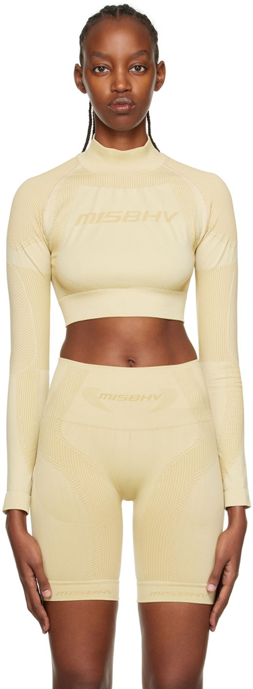 Спортивний костюм MISBHV Cropped Long Sleeve Sport Top Жовтий | 122W530