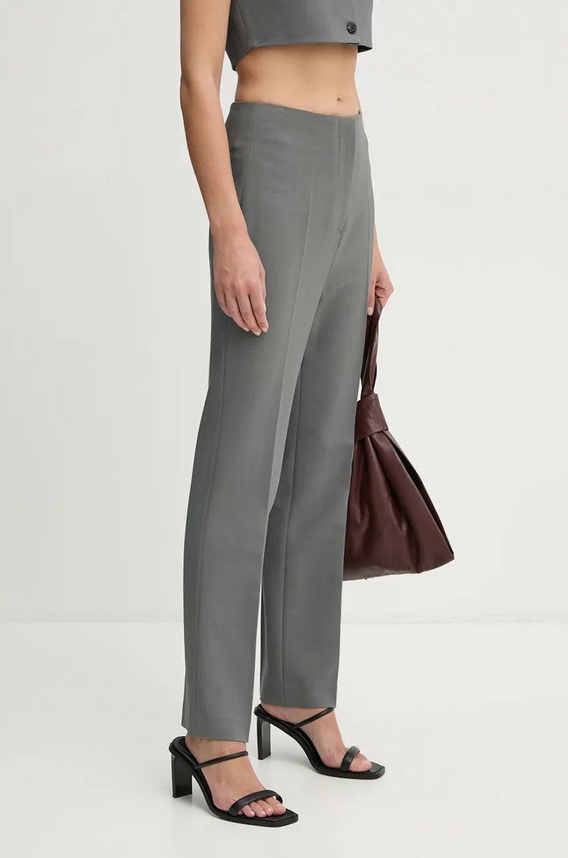 Штани Nanushka Erinna High Waist Pants Сірий | NW24PFOW18055