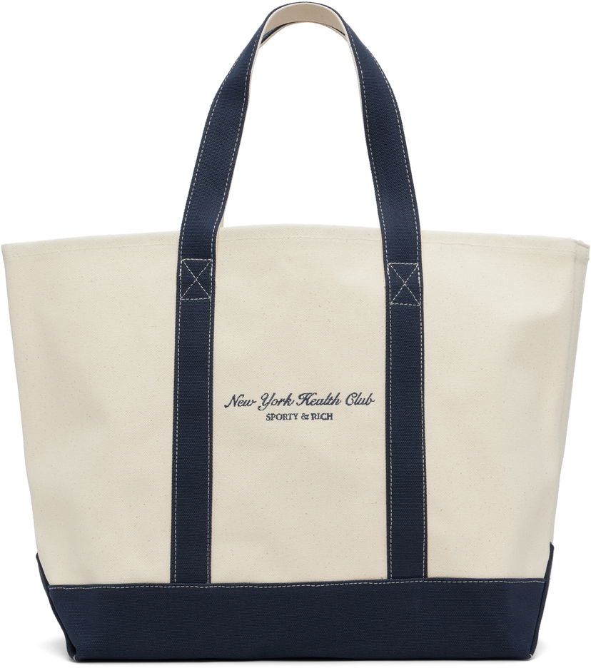 сумка-тоут Sporty & Rich 'NY Health Club' Tote бежевий | BA006514043BE06