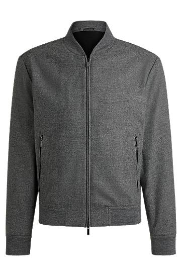 Куртка бомбер BOSS Slim-Fit Bomber Jacket Сірий | 50502547