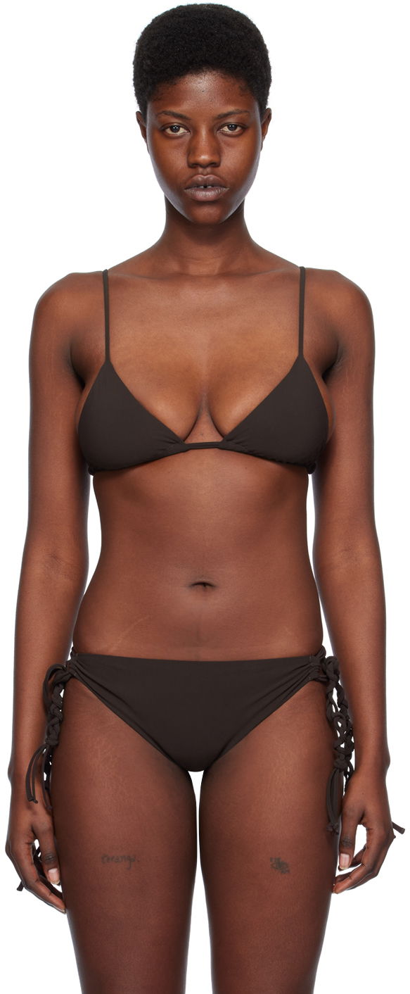 Купальники Jil Sander Tangle Bikini Top Коричневий | J40BR0002_J20011