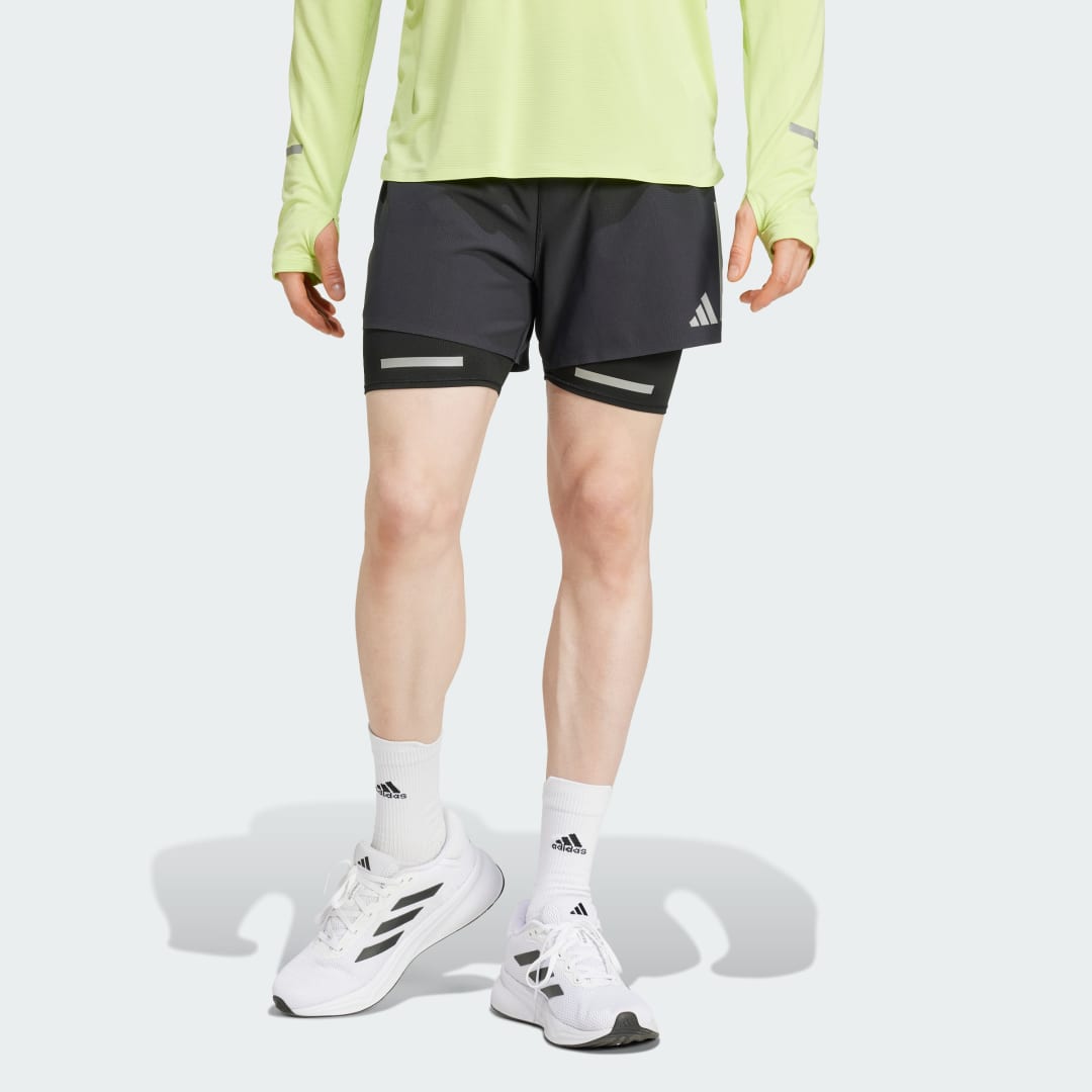 Шорти adidas Performance Ultimate Running Reflective 2-in-1 Shorts чорний | JD7800, 0