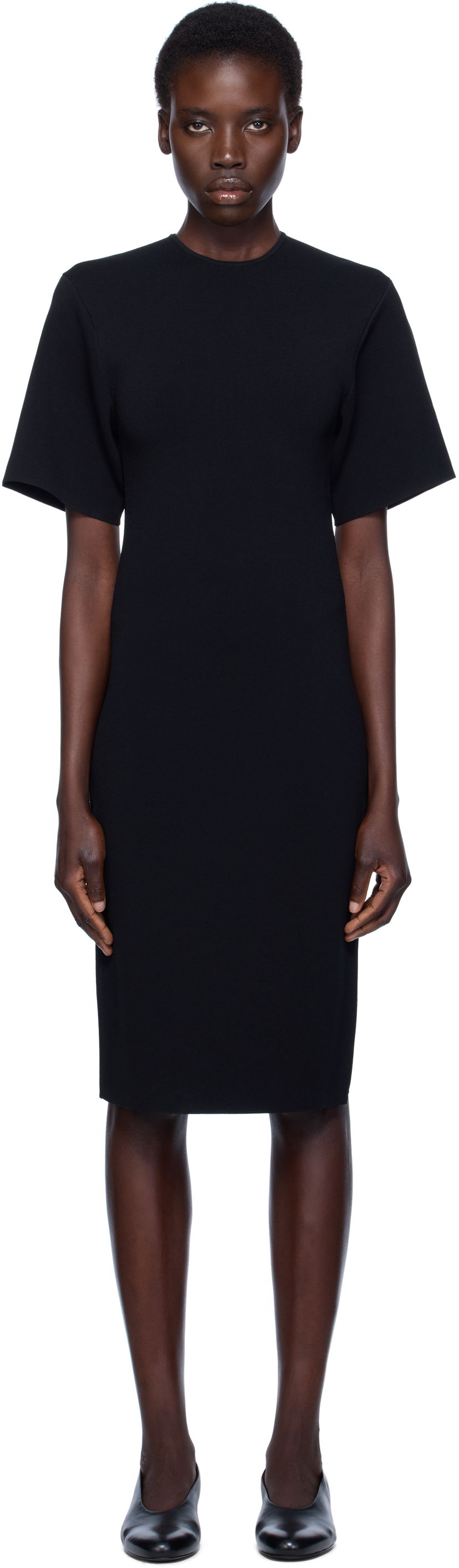 плаття TOTEME TOTEME Knit Midi Tee Dress чорний | 253-WRD0232-YA0187