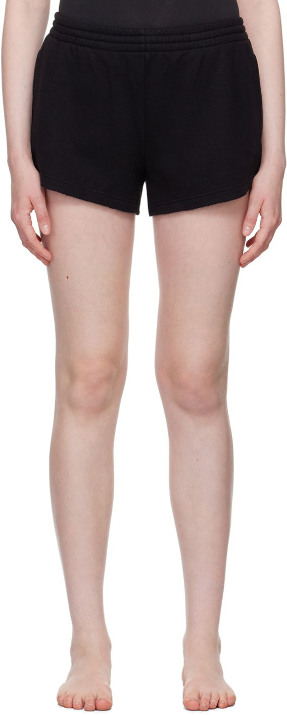 Шорти SKIMS SKIMS Cotton Fleece Shorts чорний | BO-SHO-5561W