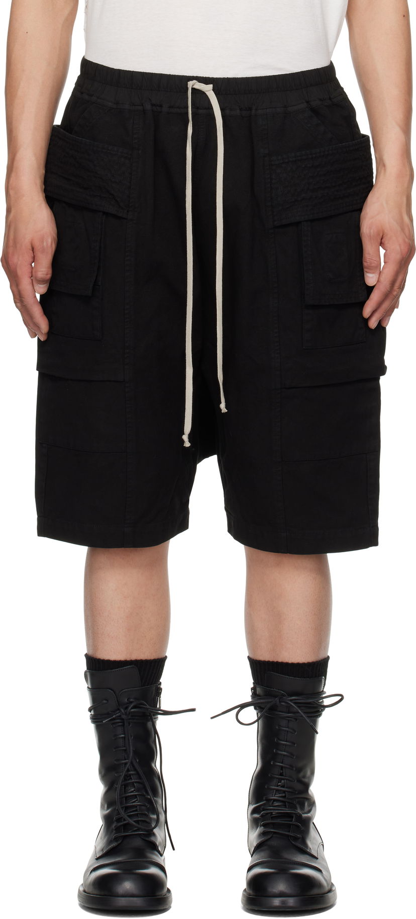 Шорти Rick Owens Rick Owens DRKSHDW Hollywood Creatch Cargo Pods Shorts чорний | DU01E3382 CVS