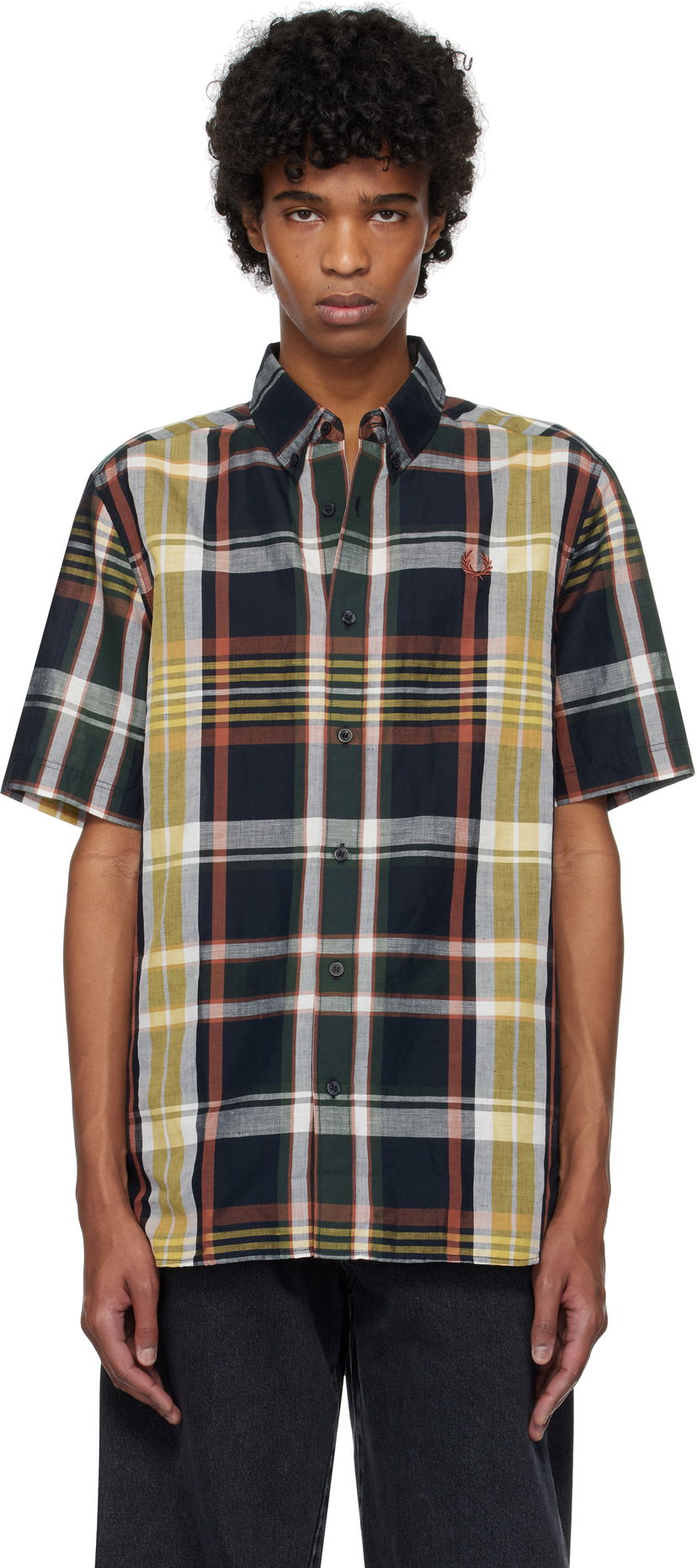 Сорочка Fred Perry Fred Perry Madras Check Short Sleeve Shirt Різнокольоровий | M9624