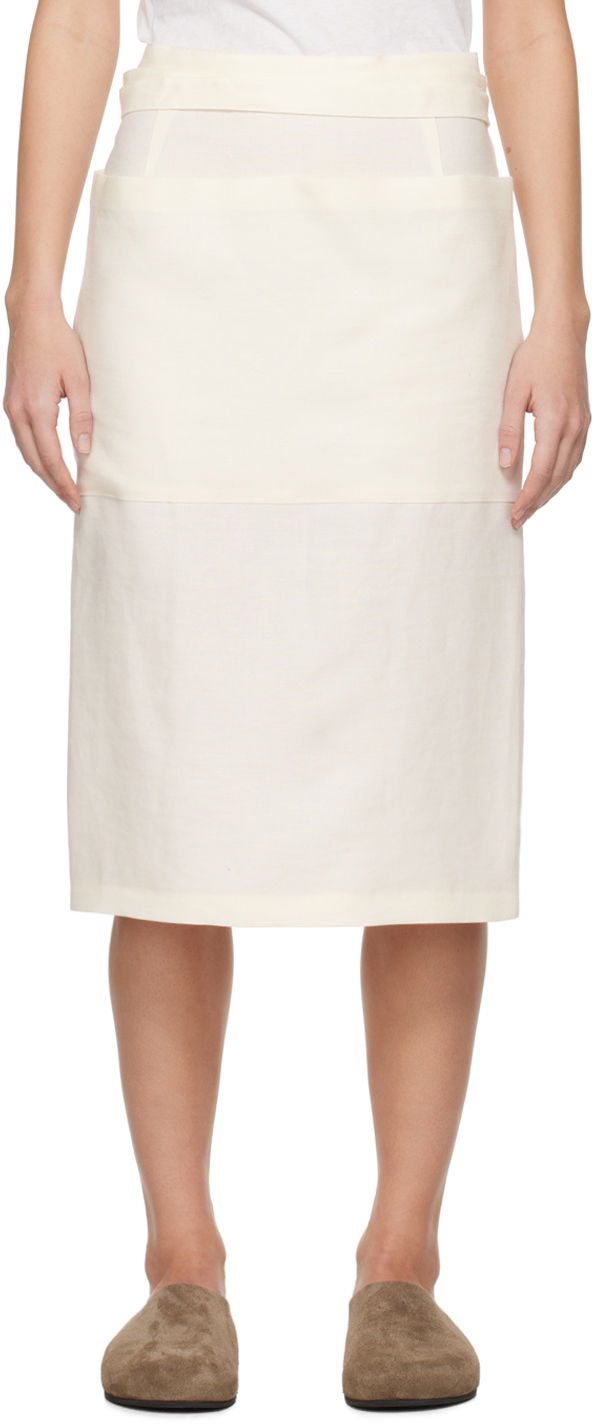 Спідниця The Row Midi Skirt With Pockets білий | 7905-W2929