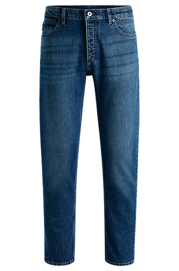 Джинси BOSS Tapered-Fit Stretch Denim Jeans Синій | 50511506