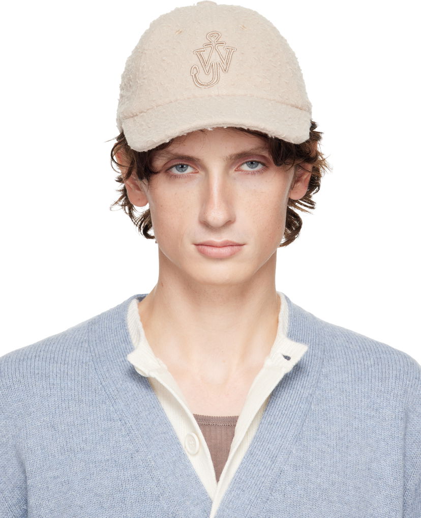 Кепка JW Anderson JW Anderson Fleece Embroidered Logo Baseball Cap Синій | AC0409-FA0468