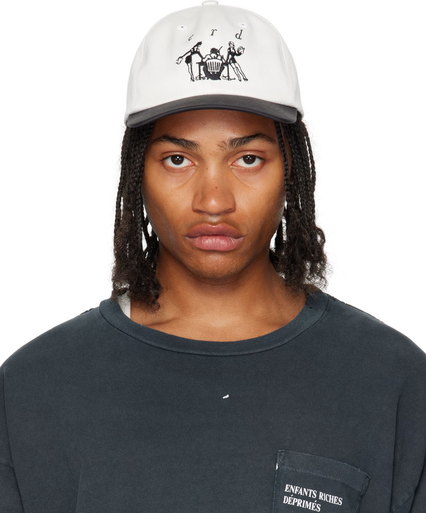 Кепка Enfants Riches Déprimés Enfants Riches Déprimés 6-Panel Secretary Cap білий | 100-416