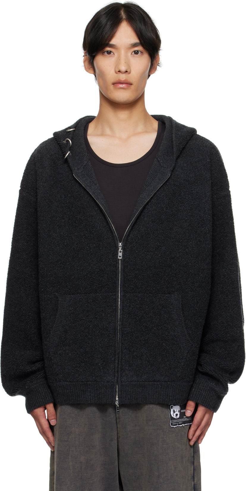 Світшоти We11done We11done Bouclé Zip-Up Hoodie Сірий | WD-KJ2-25-642-M-CH