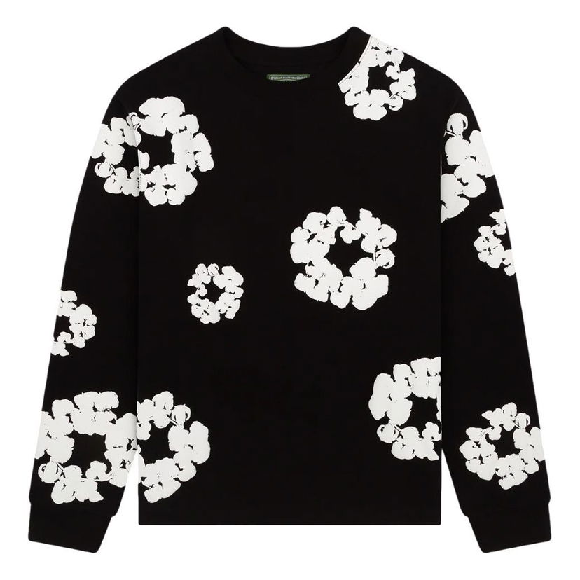 Світшоти Denim Tears Denim Tears Wreath Print Long Sleeve T-Shirt чорний | DT-058