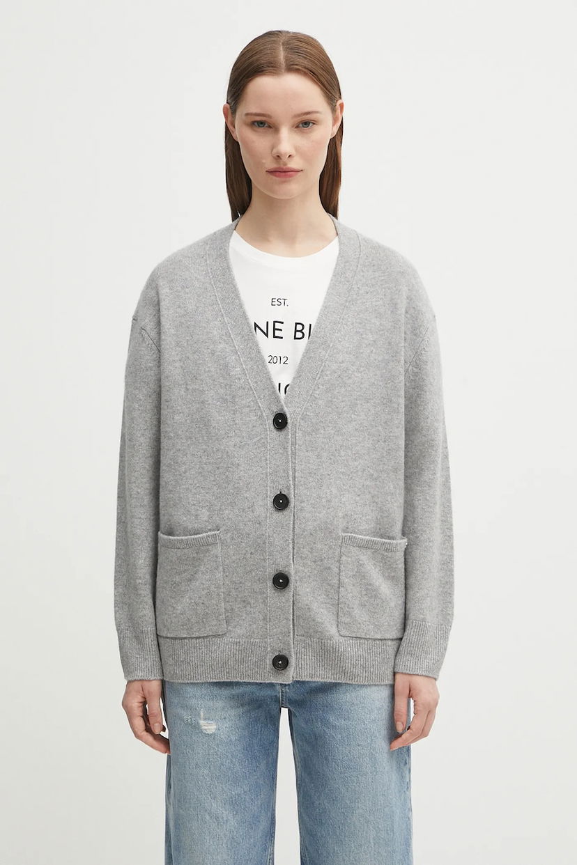 Cветр Anine Bing Anine Bing Jackson Cashmere Cardigan Сірий | A.09.10222