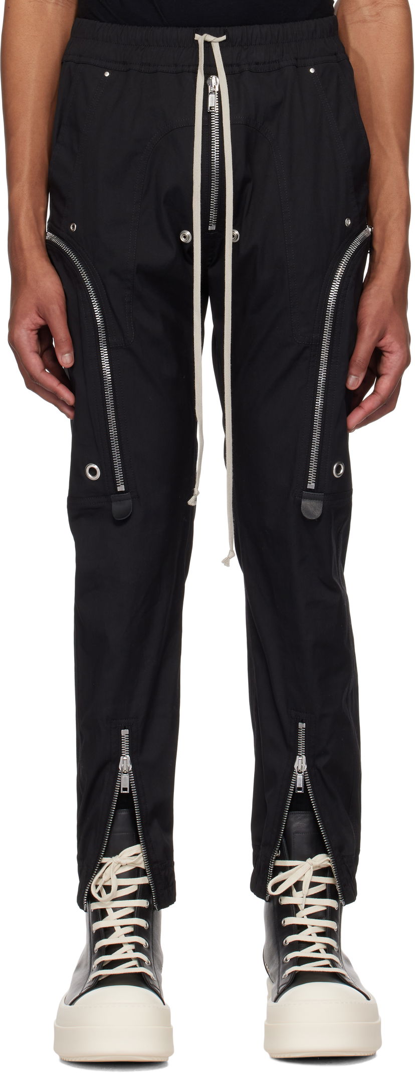 Штани карго Rick Owens Rick Owens Hollywood Bauhaus Cargo Pants чорний | RU01E5377 TE