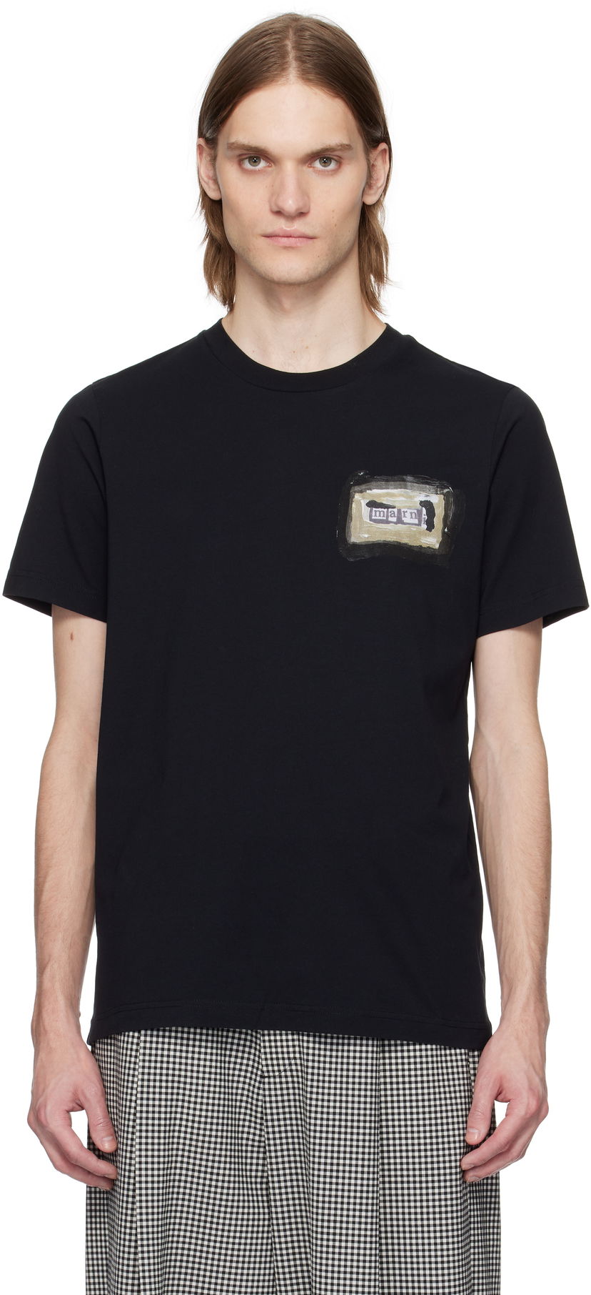 Футболка Marni Marni Collage Print Cotton T-Shirt чорний | HUMU0198BP USCX92
