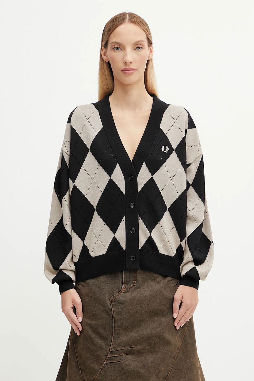 Cветр Fred Perry Fred Perry Argyle Cardigan Різнокольоровий | K1119