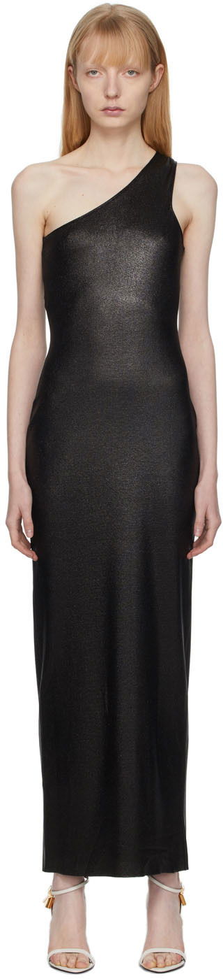 плаття Tom Ford One Shoulder Glossy Long Dress чорний | ACK287-YAX370