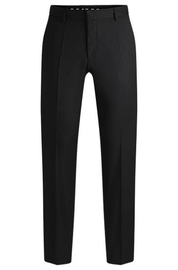 Штани BOSS Regular-Fit Virgin-Wool Serge Trousers чорний | 50469183