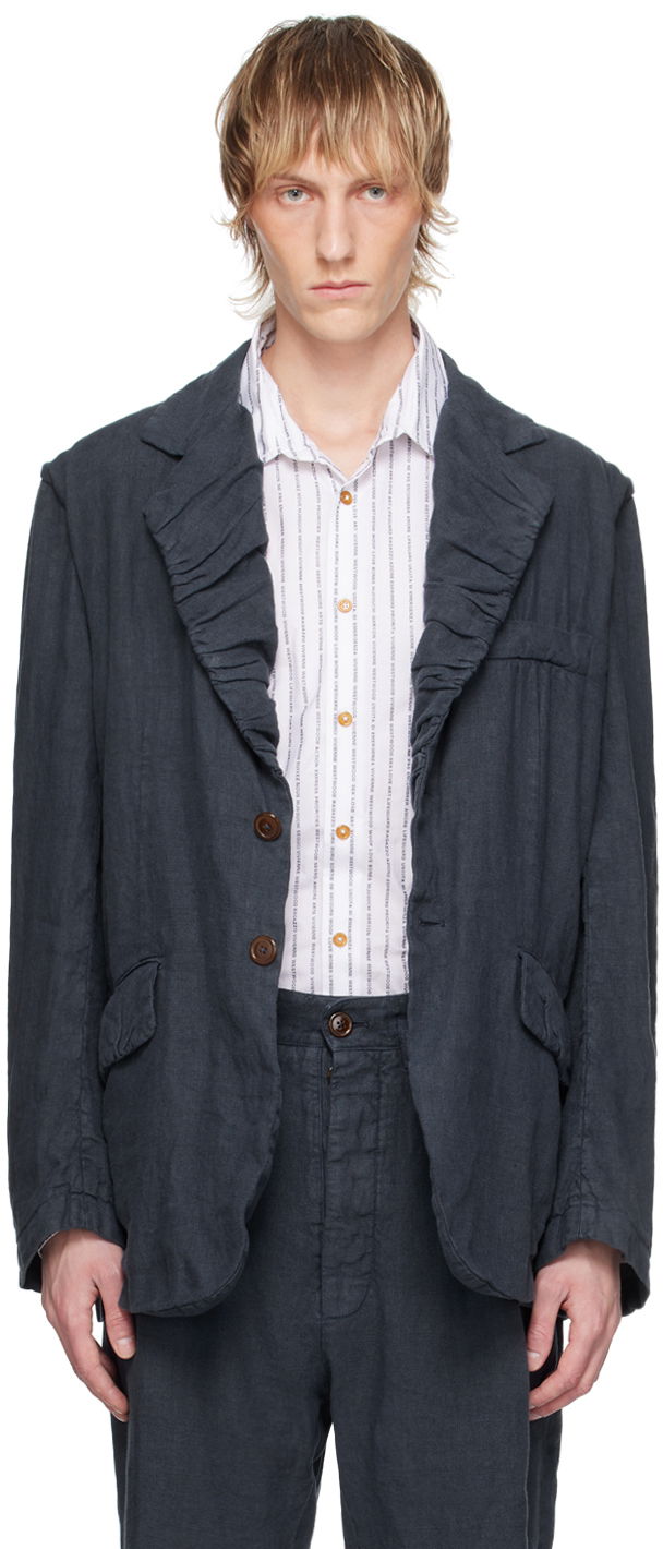 Куртка Vivienne Westwood Linen Blazer Синій | 34010008-W00SI-