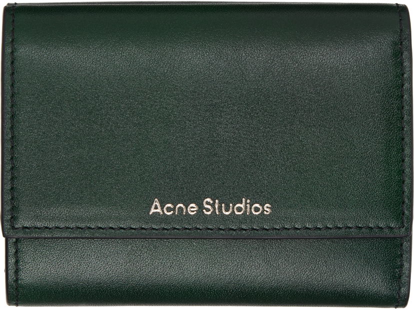 Гаманець Acne Studios Acne Studios Trifold Leather Wallet Зелений | CG0271-
