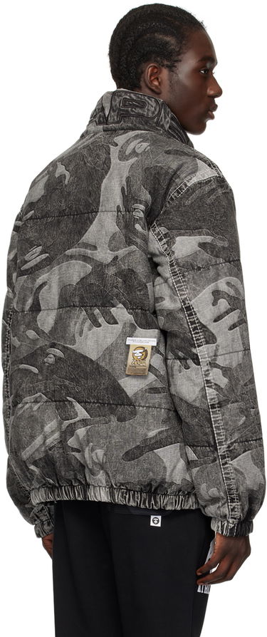 Пуховик AAPE by A Bathing Ape AAPE by A Bathing Ape Graphic Print Down Jacket Сірий | AAPDNM7606XXLBKX, 2