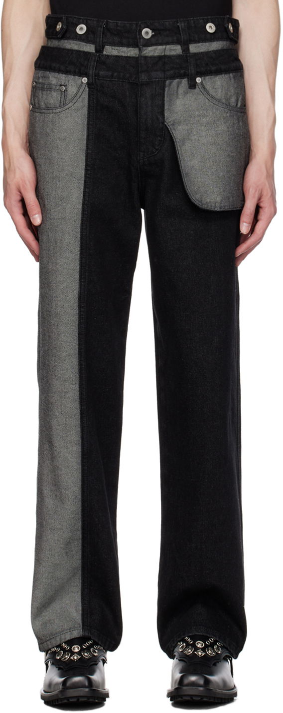 Джинси Feng Chen Wang Feng Chen Wang Inside Out Jeans чорний | FUF16TR01