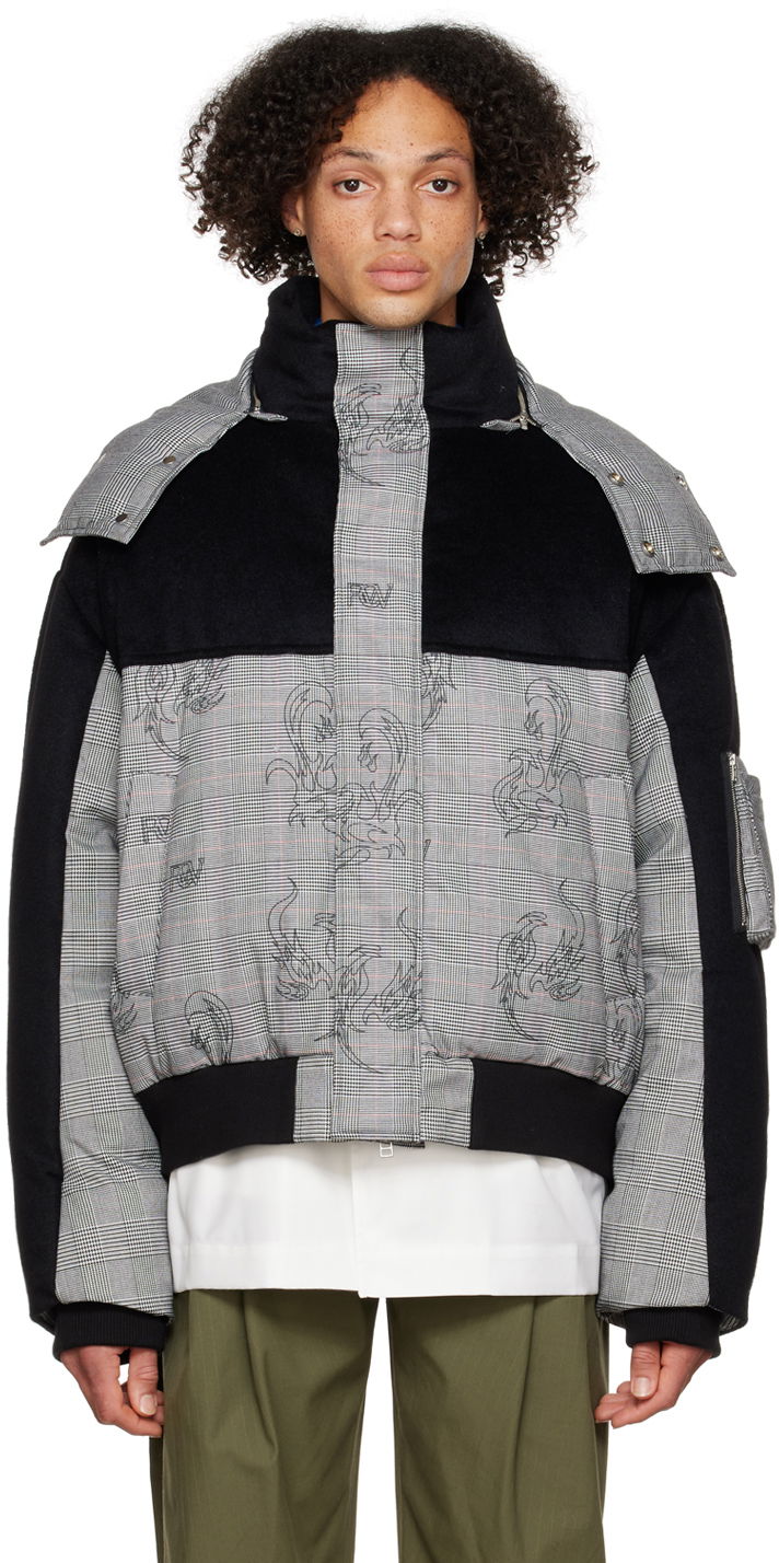 Пуховик Feng Chen Wang Feng Chen Wang Houndstooth Down Jacket Різнокольоровий | FUF14JK08