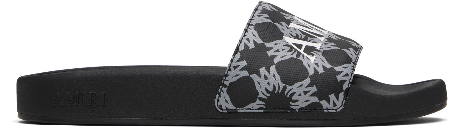 Кросівки та взуття AMIRI MA Quad Canvas Slides чорний | AMFOSL1006, 0