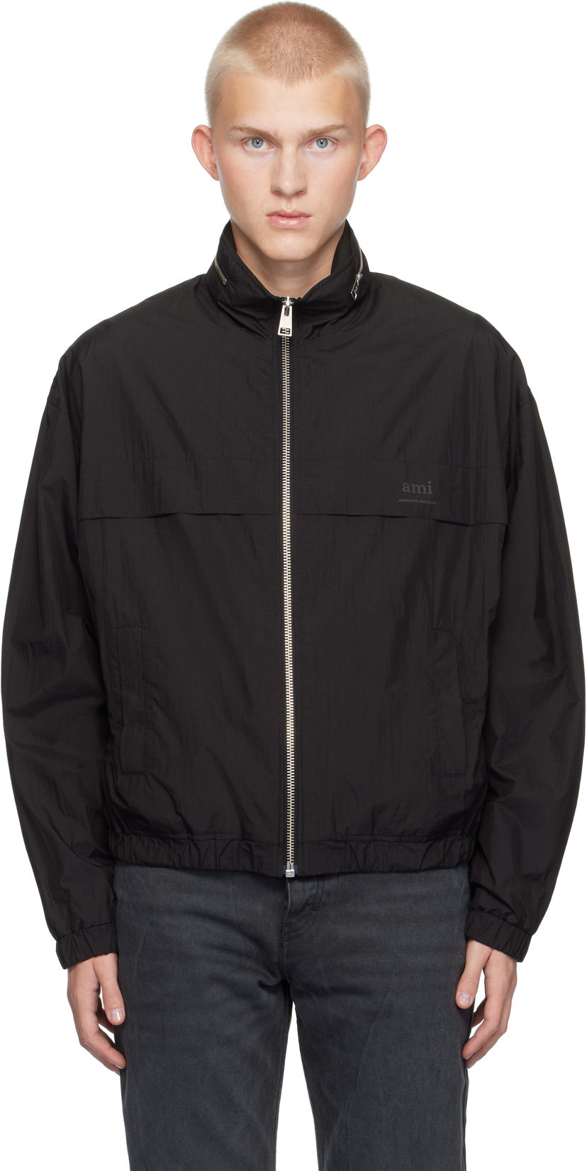 Вітровка AMI Windbreaker Jacket чорний | UJK058.PA0009