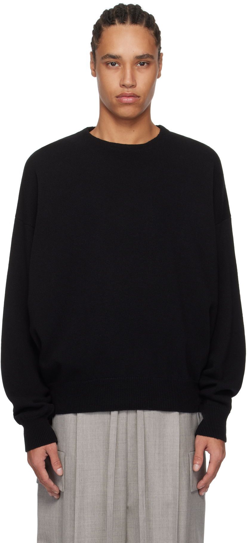 Cветр Fear of God Fear of God Fine Knit Crewneck Sweater чорний | FGE220-2101LAW
