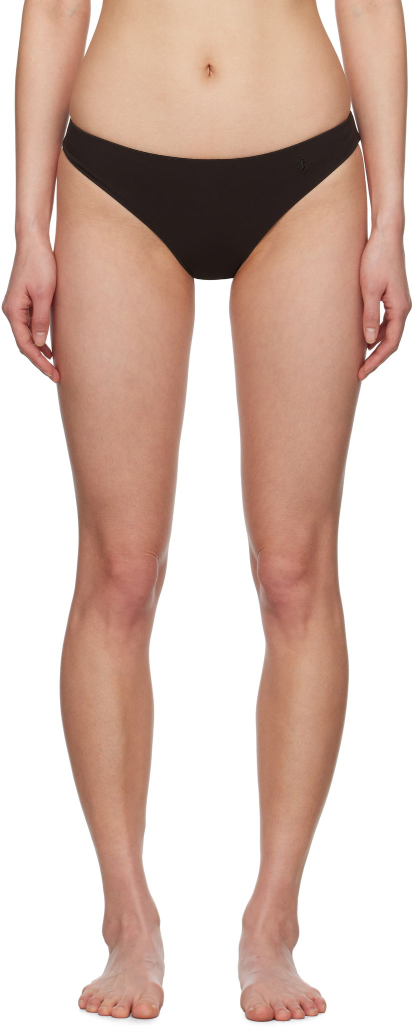 Трусики Jil Sander Jil Sander Embroidered Logo Bikini Bottom чорний | J40SG0111_J20011