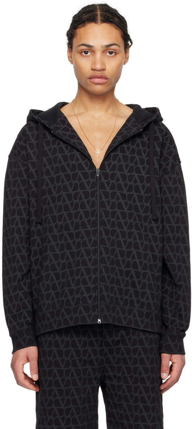 Світшоти Valentino Iconographe Hoodie чорний | 4V3MF27K9VU