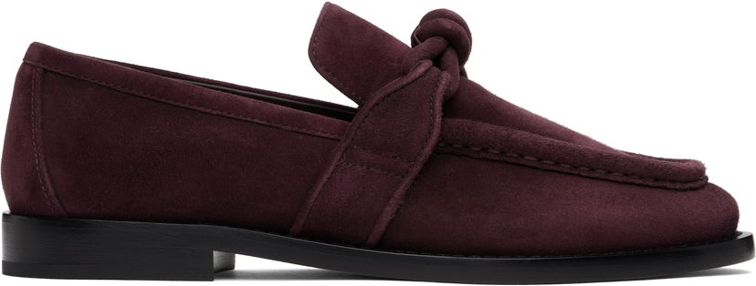 Догляд за взуттям Bottega Veneta Bottega Veneta Astaire Suede Loafers Бордовий | 796696 V3XR0